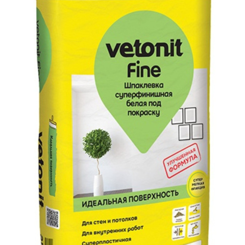 Гипсовая шпатлёвка Vetonit 20кг Fine 
